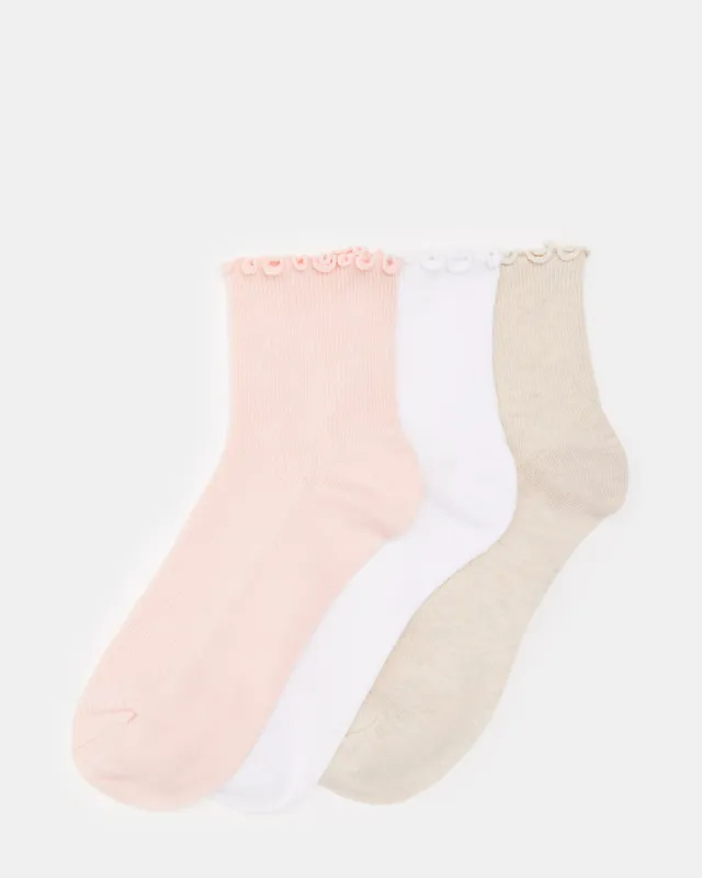 RUCHED SOCKS BLUSH MULTI sold by Steve Madden