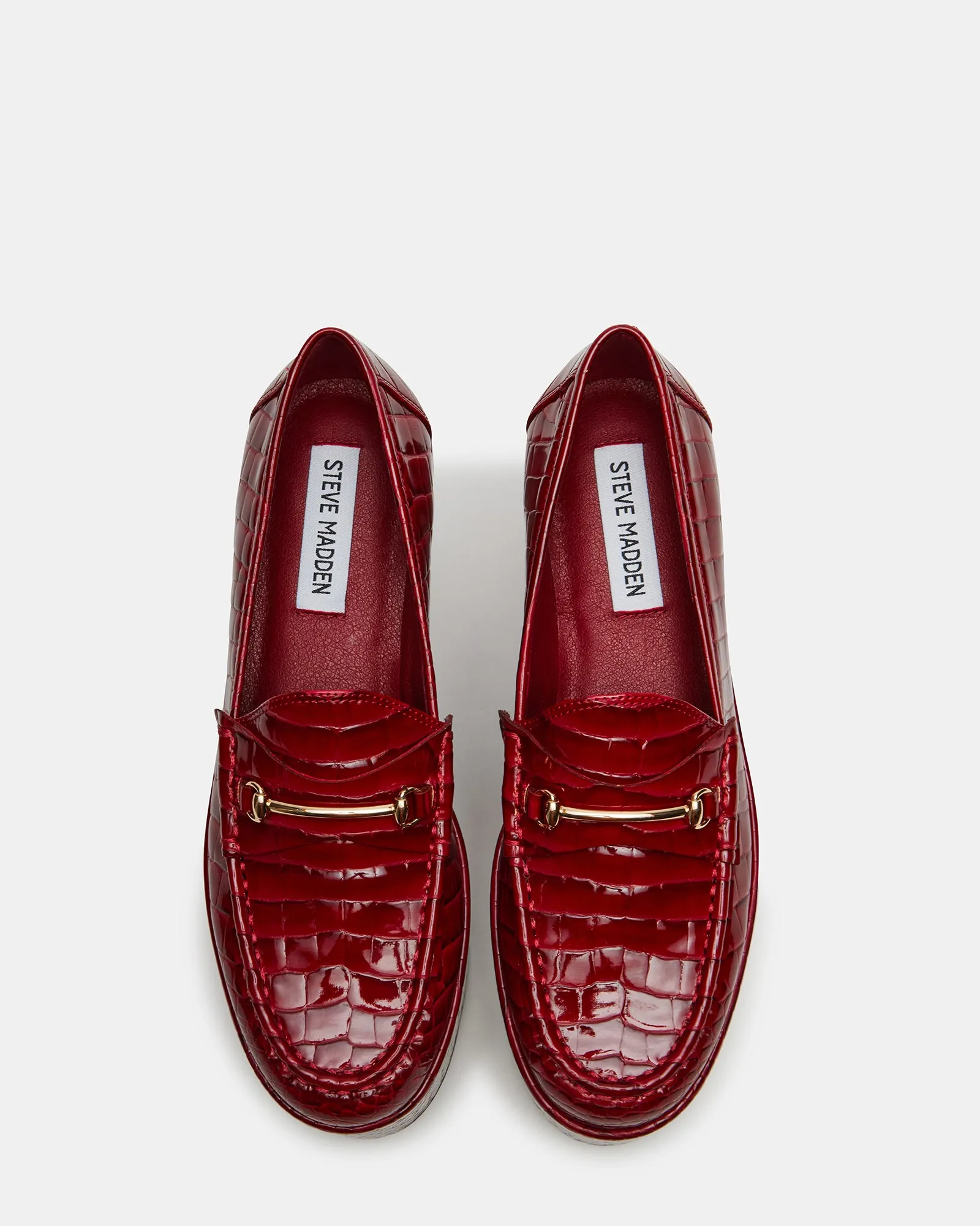 Loafers Steve Madison Shoes Leather Red Steve Madden Loafers Buy