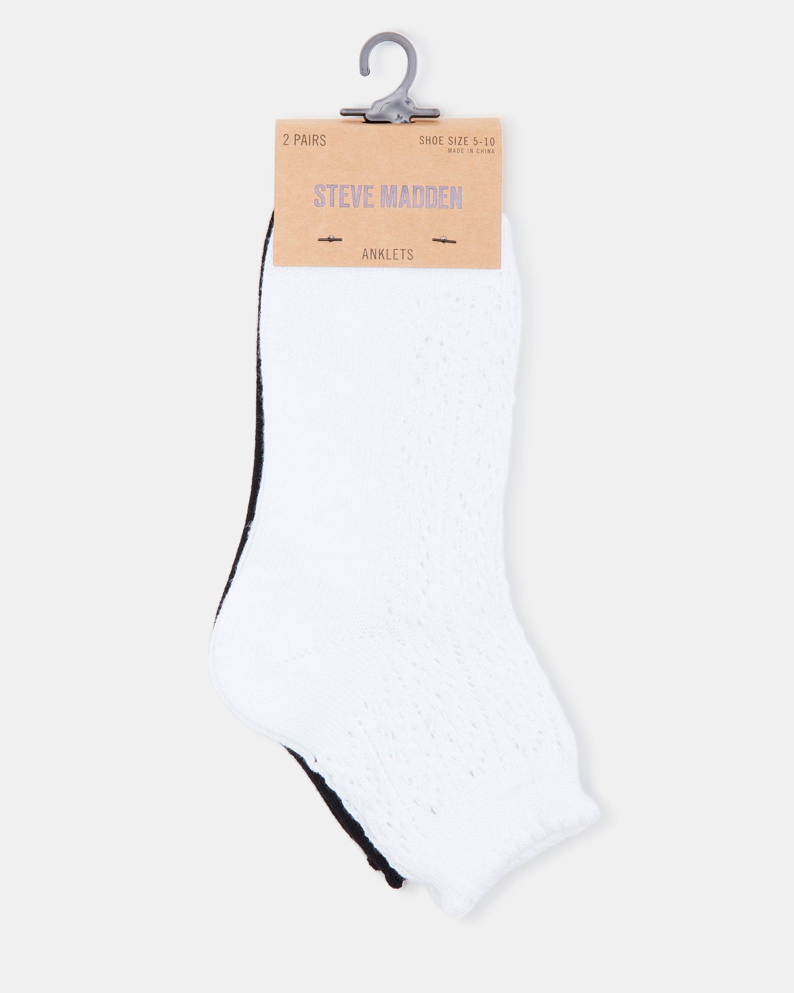 SCALLOPED EDGE ANKLET BLACK/WHITE sold by Steve Madden product image thumbnail 2