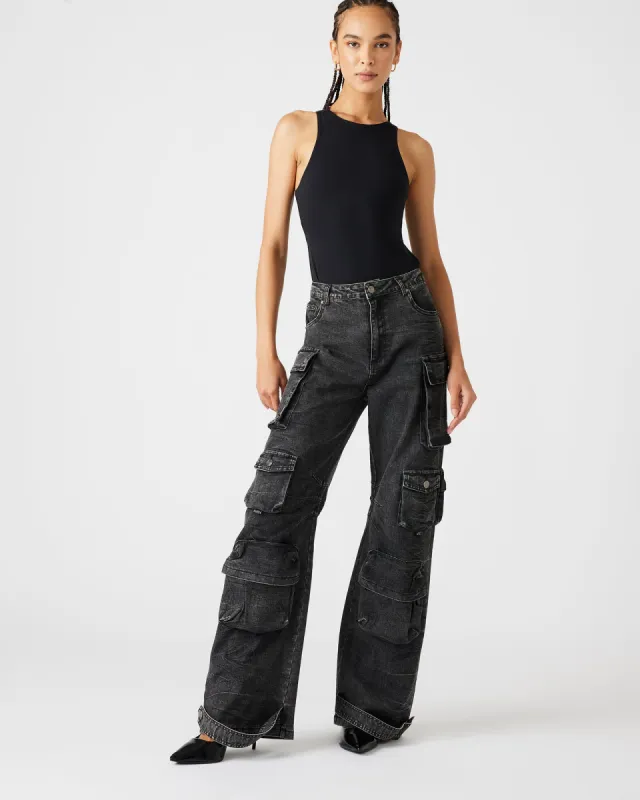 BRODY PANT BLACK DENIM sold by Steve Madden