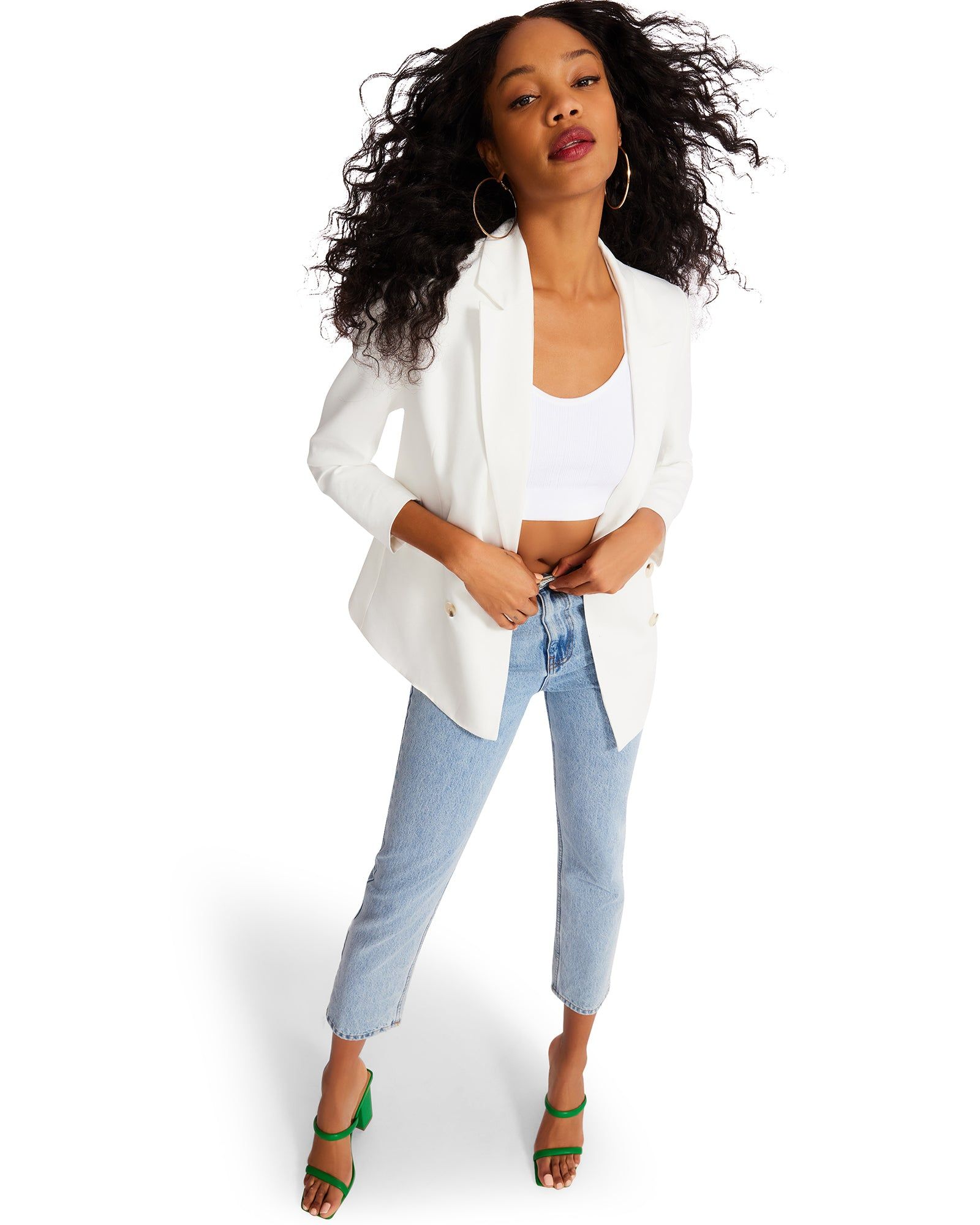 BOYFRIEND BLAZER WHITE sold by Steve Madden