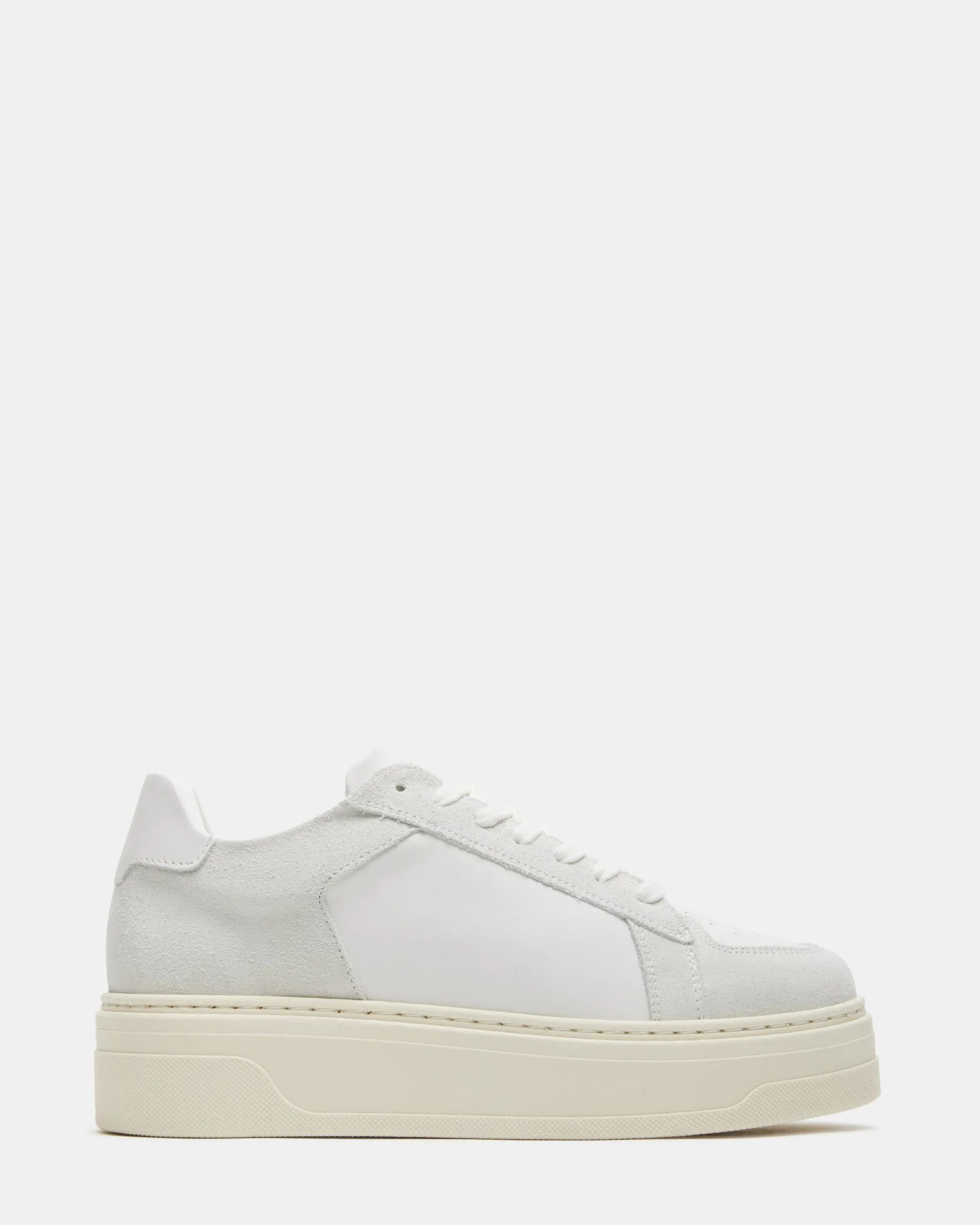 DOMINO WHITE LEATHER sold by Steve Madden
