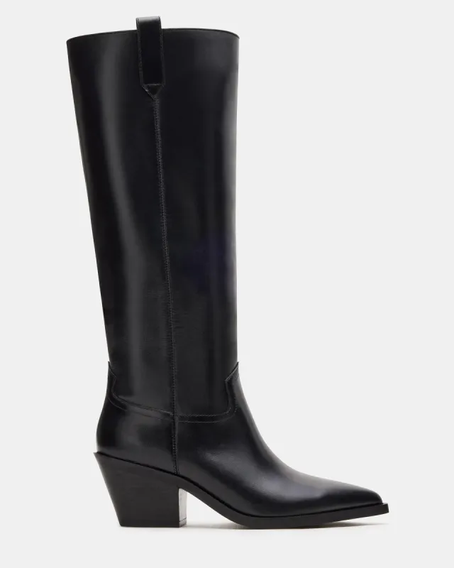 STALLION BLACK LEATHER sold by Steve Madden
