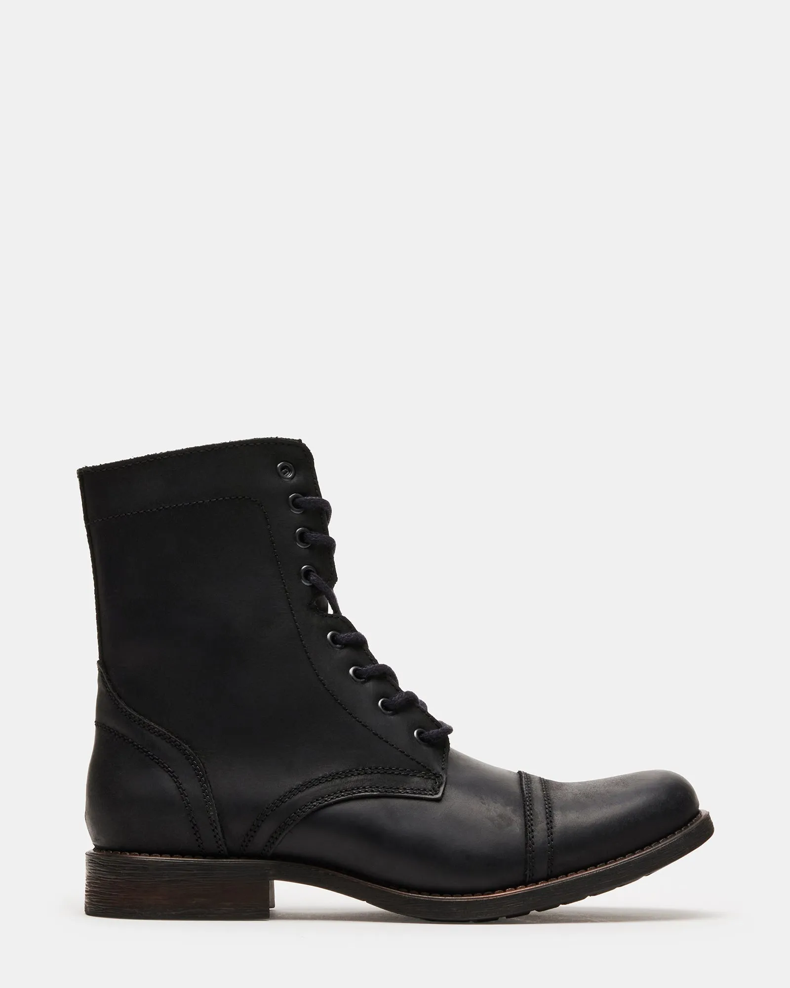 TROOPAH BLACK LEATHER sold by Steve Madden