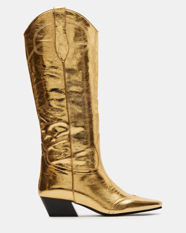 DOLLIE GOLD LEATHER sold by Steve Madden