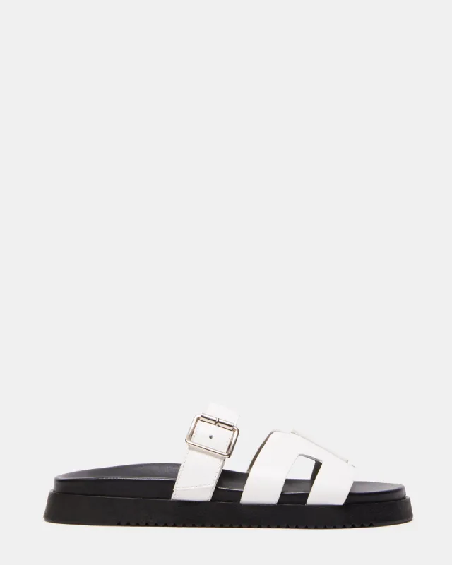 MAYHEM WHITE LEATHER made by Steve Madden