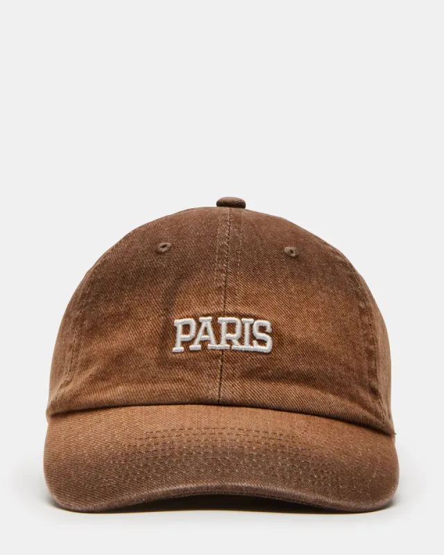 PARIS DAD CAP BROWN DISTRESSED sold by Steve Madden