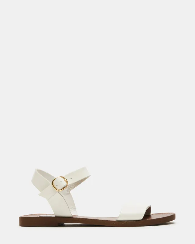 DONDDI WHITE LEATHER sold by Steve Madden