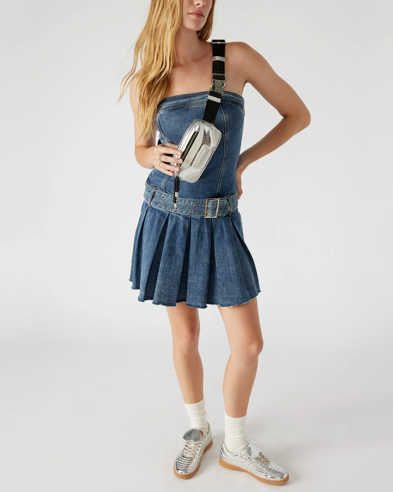 MADRID SHOE AND BAG SILVER BUNDLE sold by Steve Madden