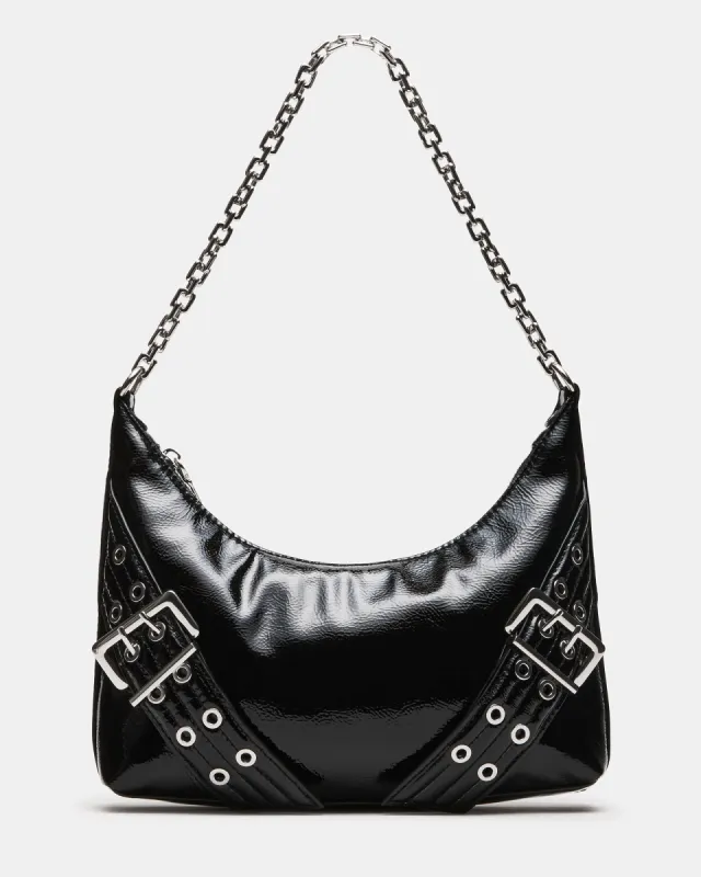 GRAYA BAG BLACK PATENT sold by Steve Madden