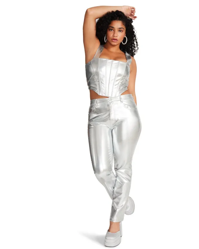 JOSIE PANT SILVER sold by Steve Madden