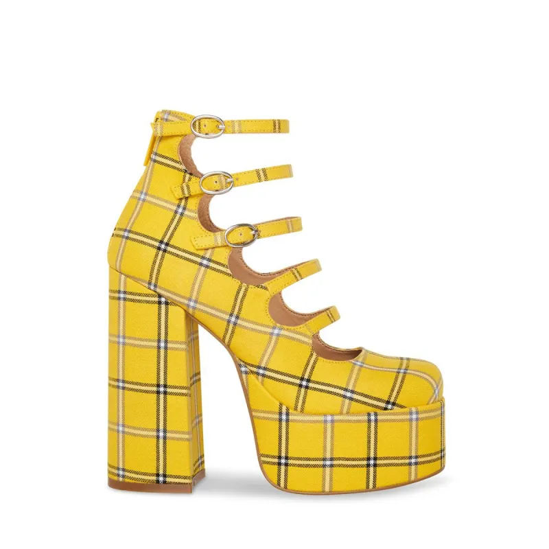 ROSARIO YELLOW PLAID made by Steve Madden