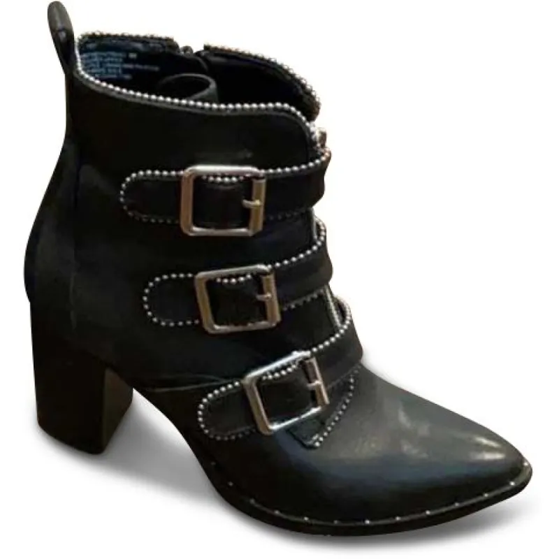 HATTIE IN BLACK LEATHER -SM REBOOTED sold by Steve Madden