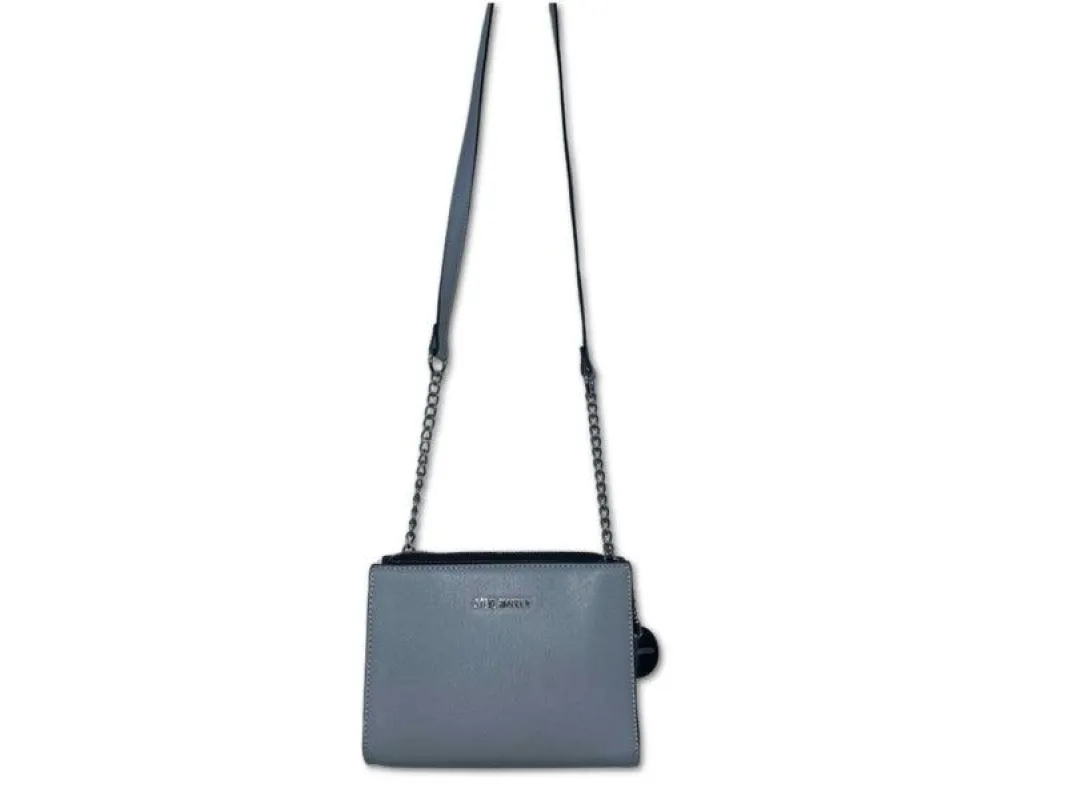 Steve Madden ロゴ ポーチ付き サッチェル クロスボディ Steve Madden Blexi Logo Crossbody White/Black One Size