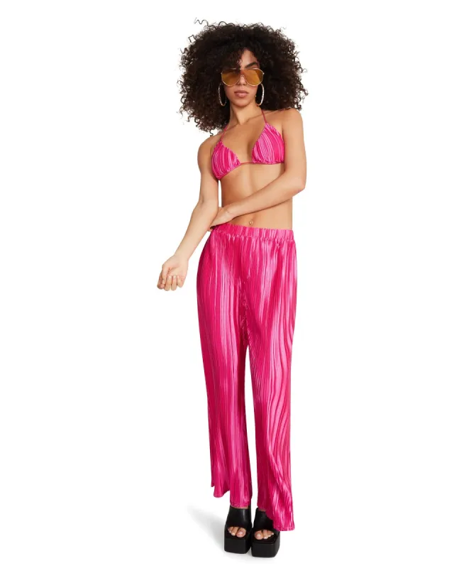 PLISSE PANT SET PINK sold by Steve Madden