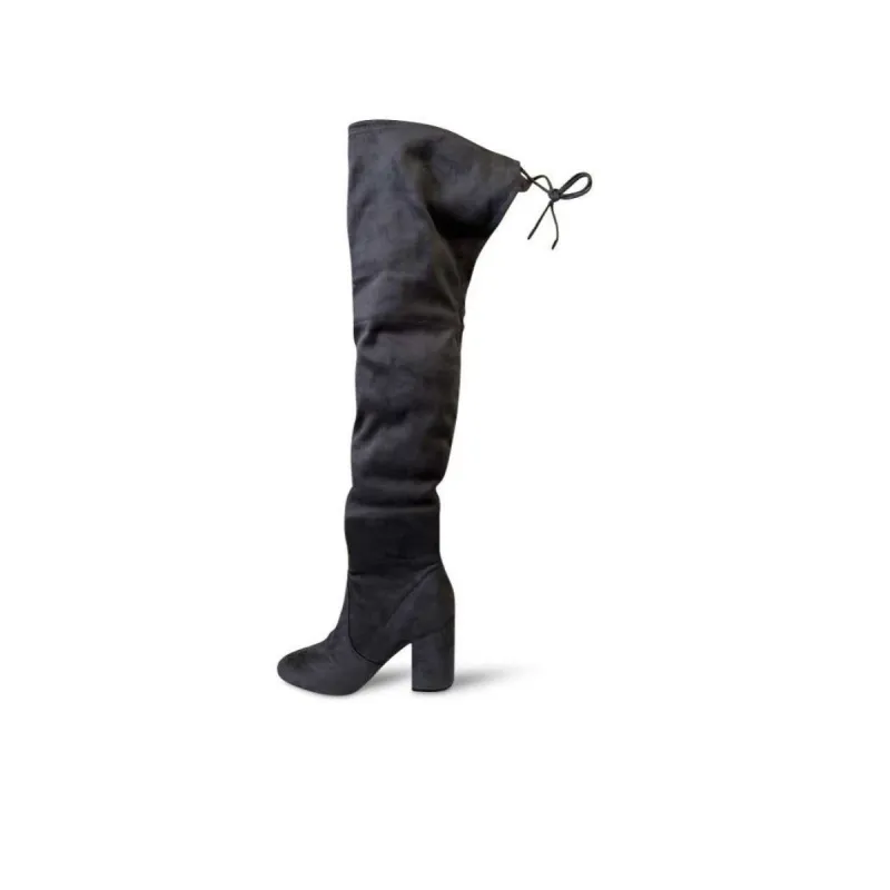 NORRIS GREY SUEDE HEELED BOOTS - SM REBOOTED made by Steve Madden