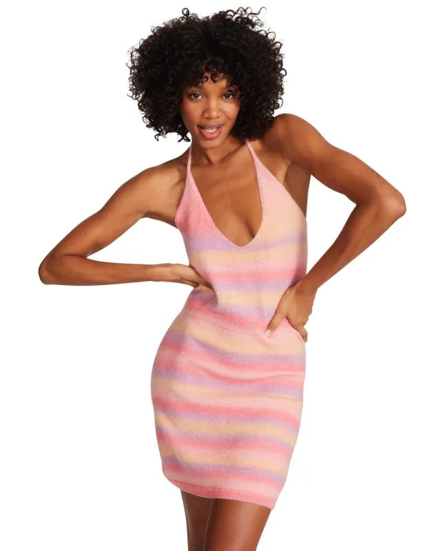 STRIPED HALTER DRESS PINK MULTI sold by Steve Madden