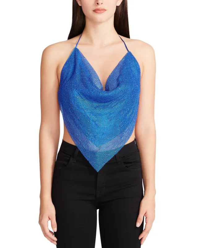 BARELY THERE RHINESTONE HALTER DARK BLUE sold by Steve Madden