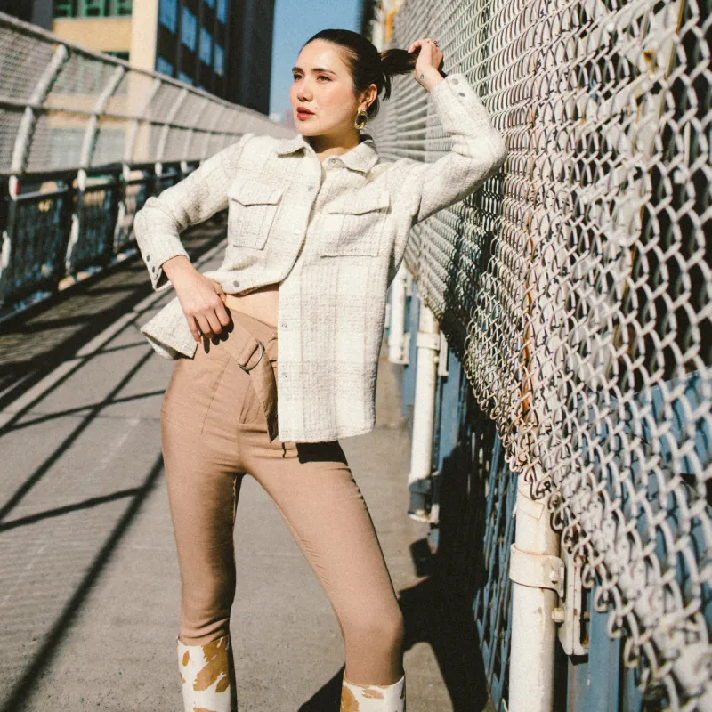 WORK HARD PLAY HARD KNIT JACKET ALABASTER sold by Steve Madden