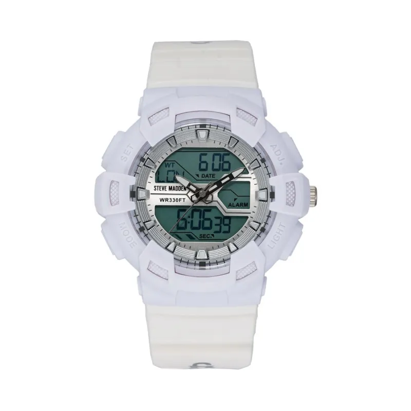 OVERSIZED SPORT WATCH WHITE sold by Steve Madden