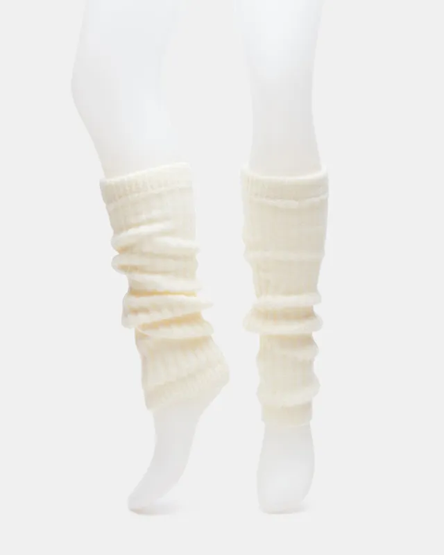 RIBBED LEGWARMER OFF-WHITE sold by Steve Madden