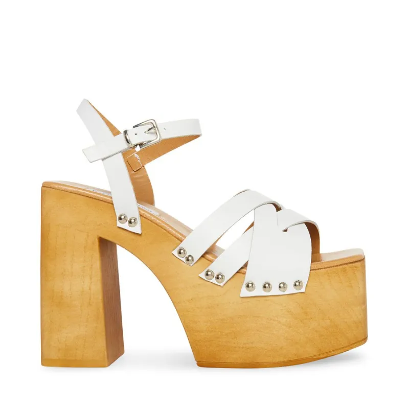 CAILEEN WHITE LEATHER made by Steve Madden