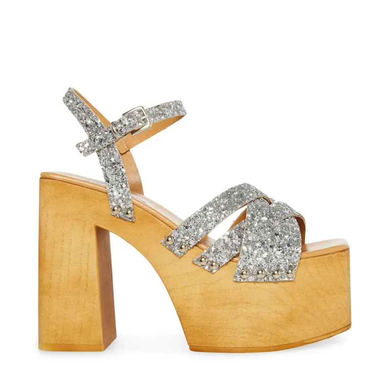 CAILEEN SILVER GLITTER sold by Steve Madden
