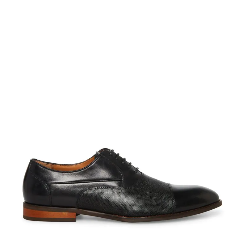 PROCTOR-R BLACK LEATHER made by Steve Madden