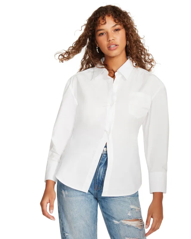 NADIA SHIRT WHITE sold by Steve Madden