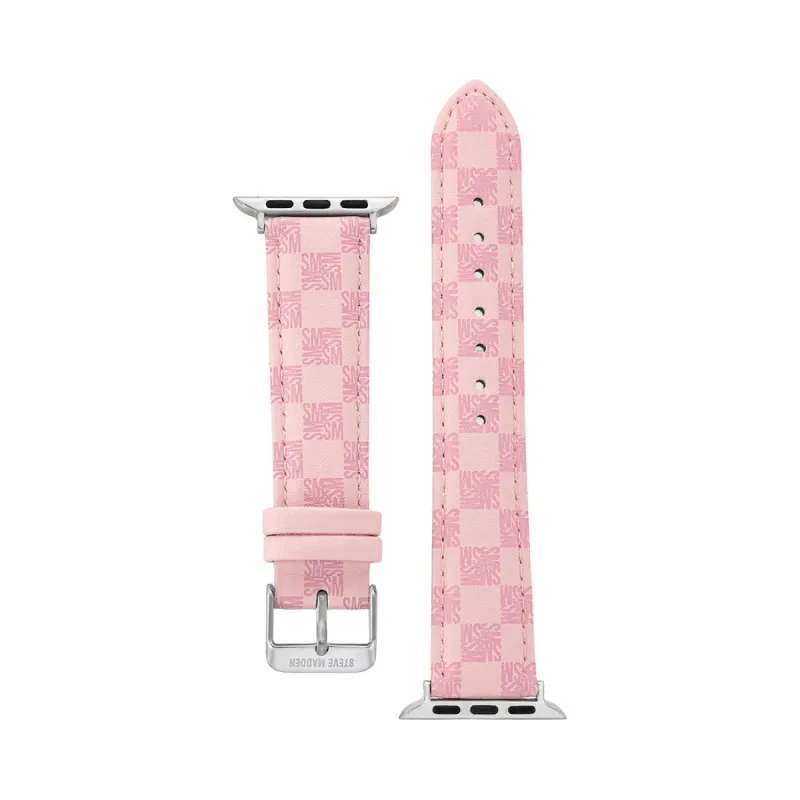 Apple Watch® BLOCK LOGO WATCH BAND PINK 42-44MM sold by Steve Madden