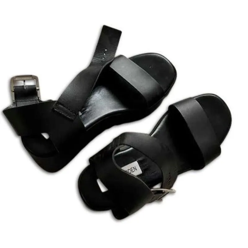 PLATFORM SANDALS IN BLACK  - SM REBOOTED sold by Steve Madden