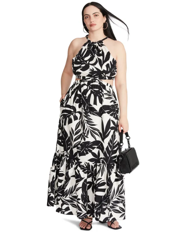 JULES DRESS BLACK/WHITE sold by Steve Madden