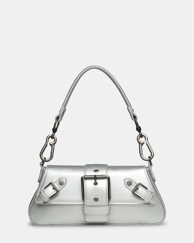 GEREL BAG SILVER sold by Steve Madden