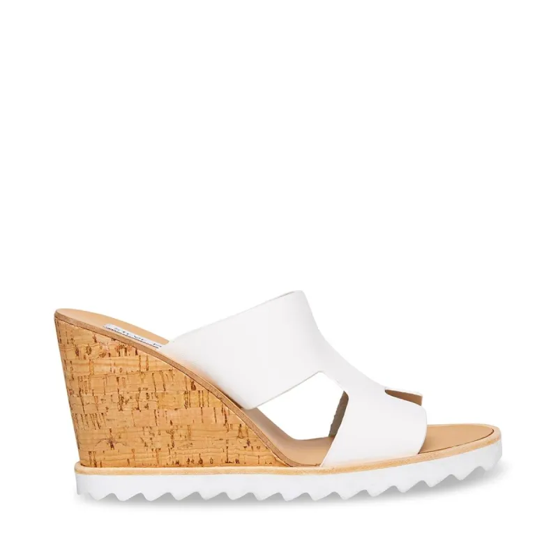 FLOREEN WHITE LEATHER sold by Steve Madden