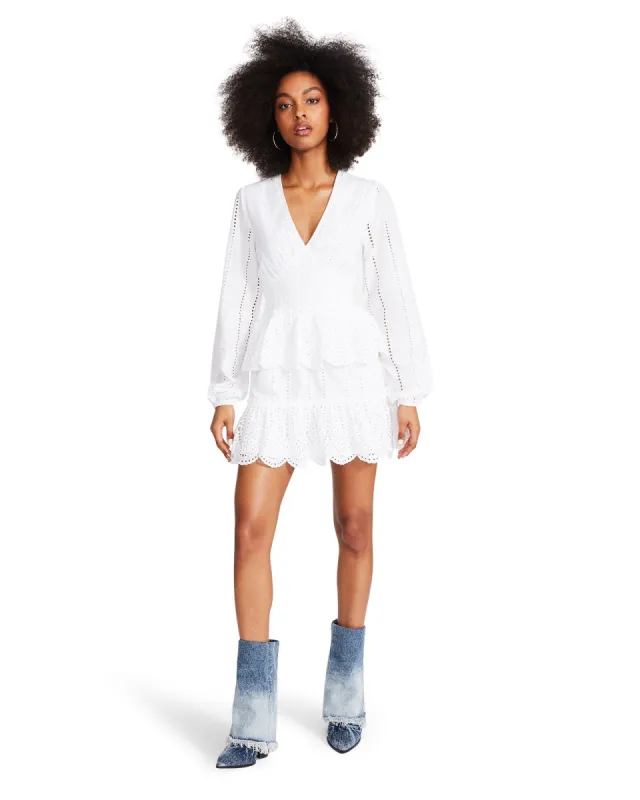 RAQUELLE DRESS WHITE sold by Steve Madden