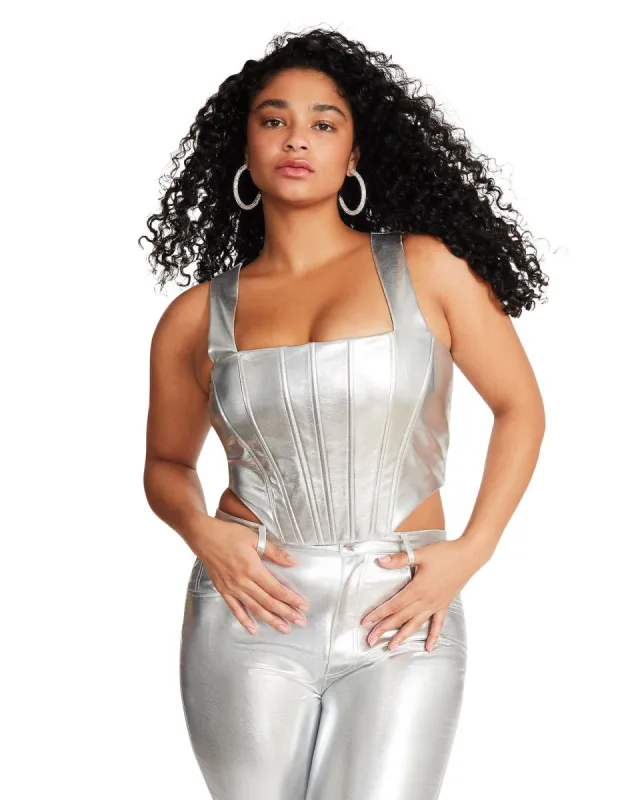 KIMMIE CORSET SILVER sold by Steve Madden