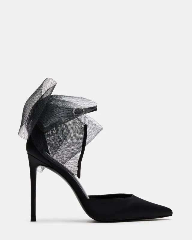 VALENTEEN BLACK SATIN sold by Steve Madden
