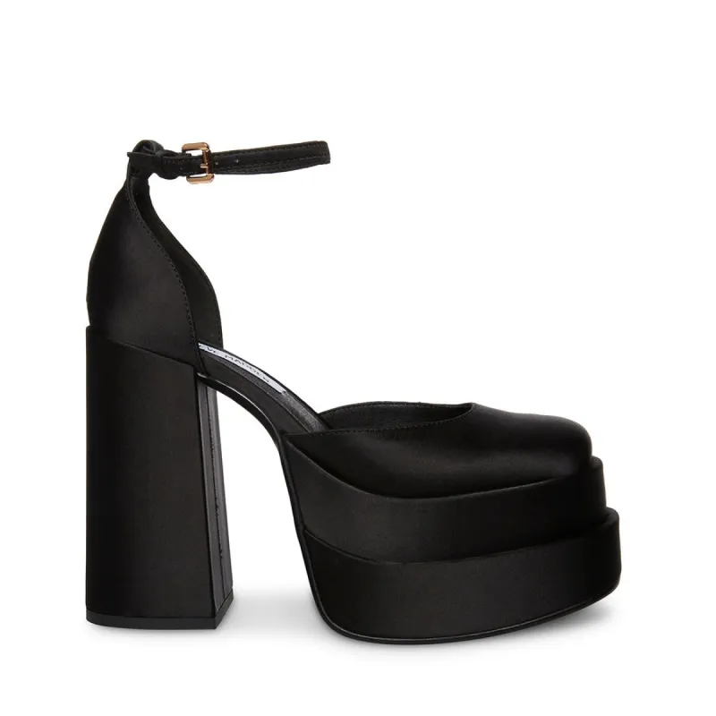 CHARLIZE BLACK SATIN - SM REBOOTED sold by Steve Madden