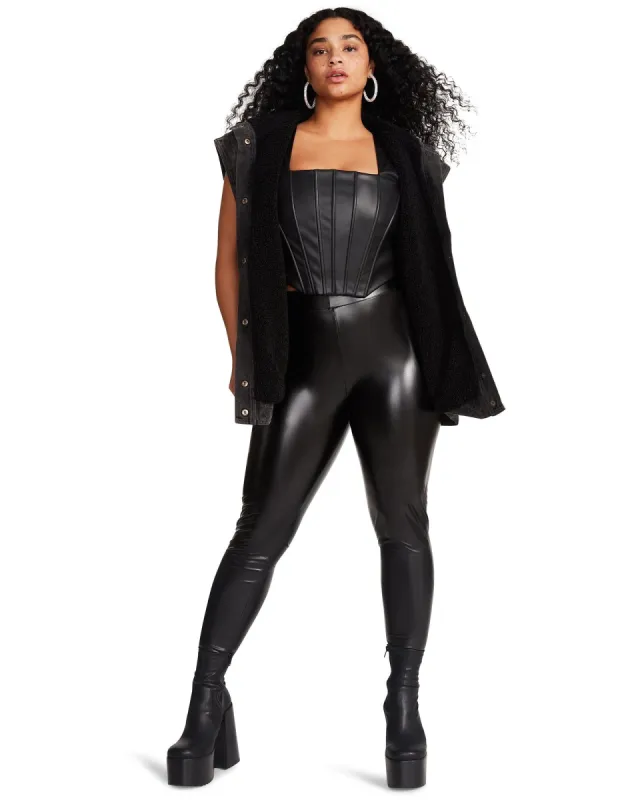 FAUX LEATHER LEGGINGS BLACK sold by Steve Madden