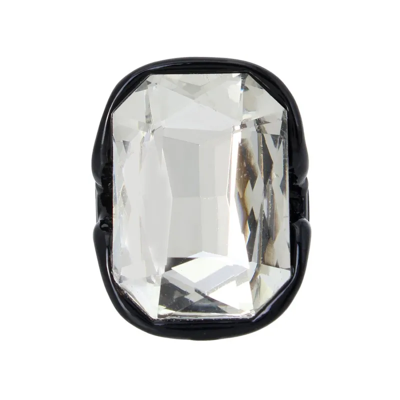 STONE COCKTAIL RING BLACK sold by Steve Madden