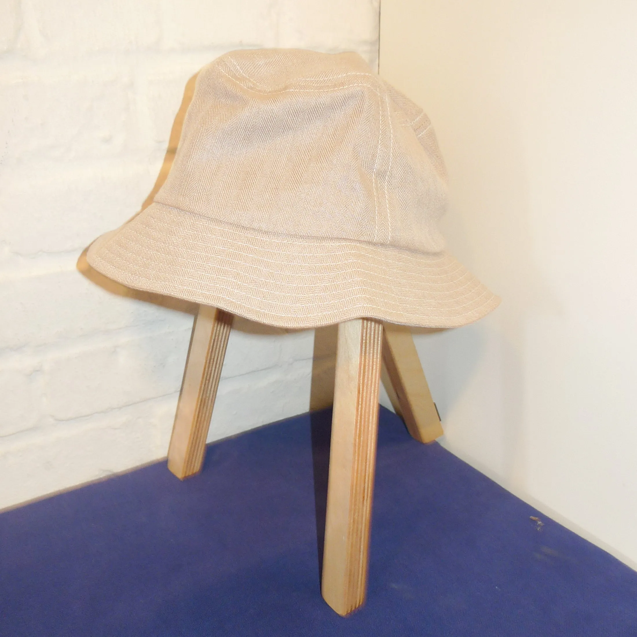 Linen Herringbone Bucket Hat sold by Steven Alan product image thumbnail 5
