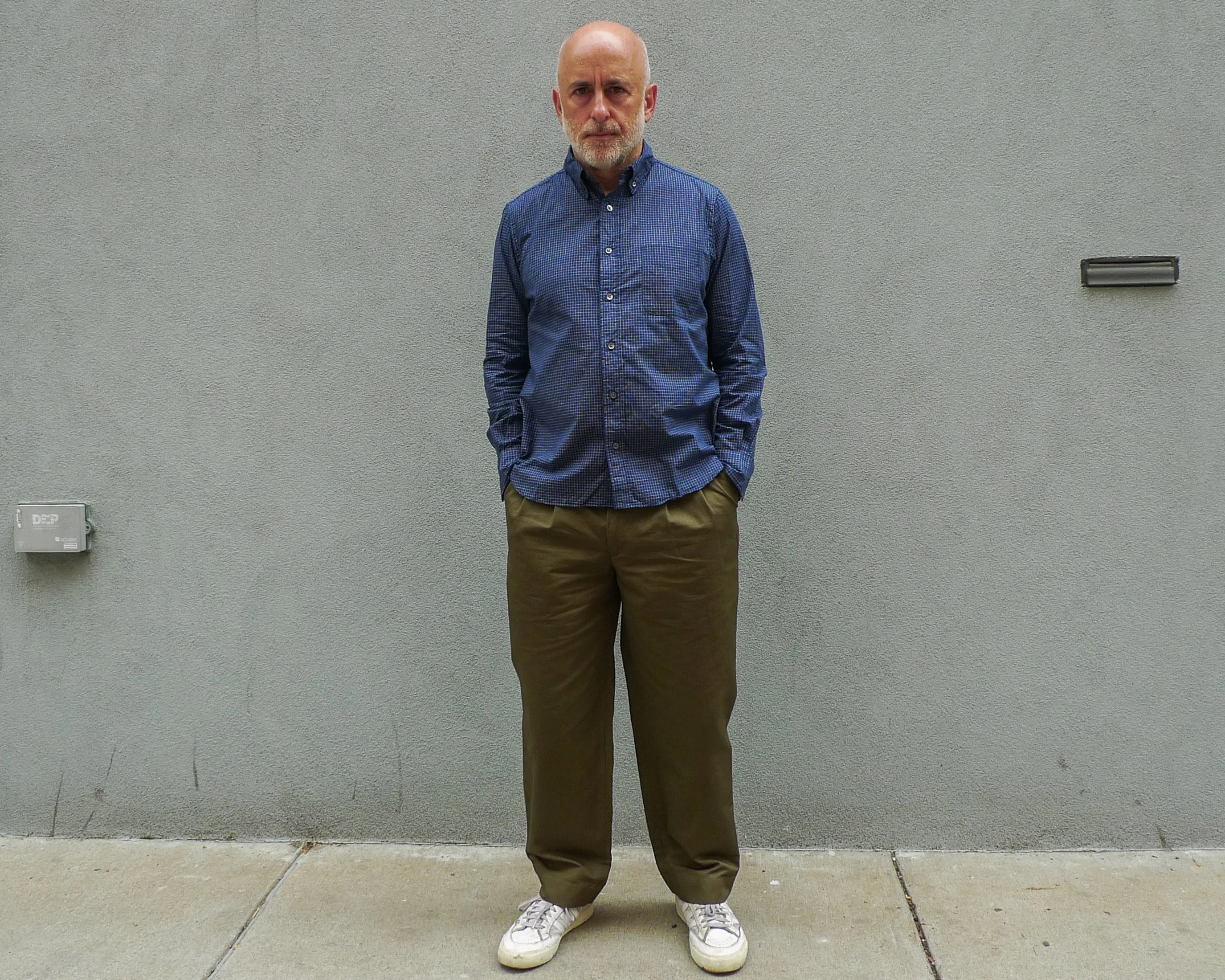 The Collegiate Shirt, Navy Windowpane sold by Steven Alan product image thumbnail 4