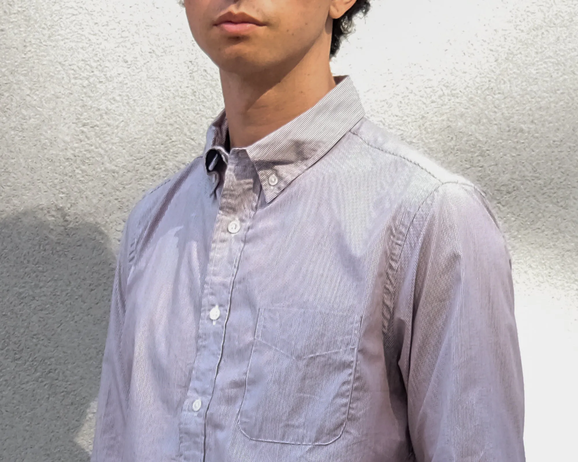 The Collegiate Shirt, Brown Mini Stripe sold by Steven Alan product image thumbnail 2