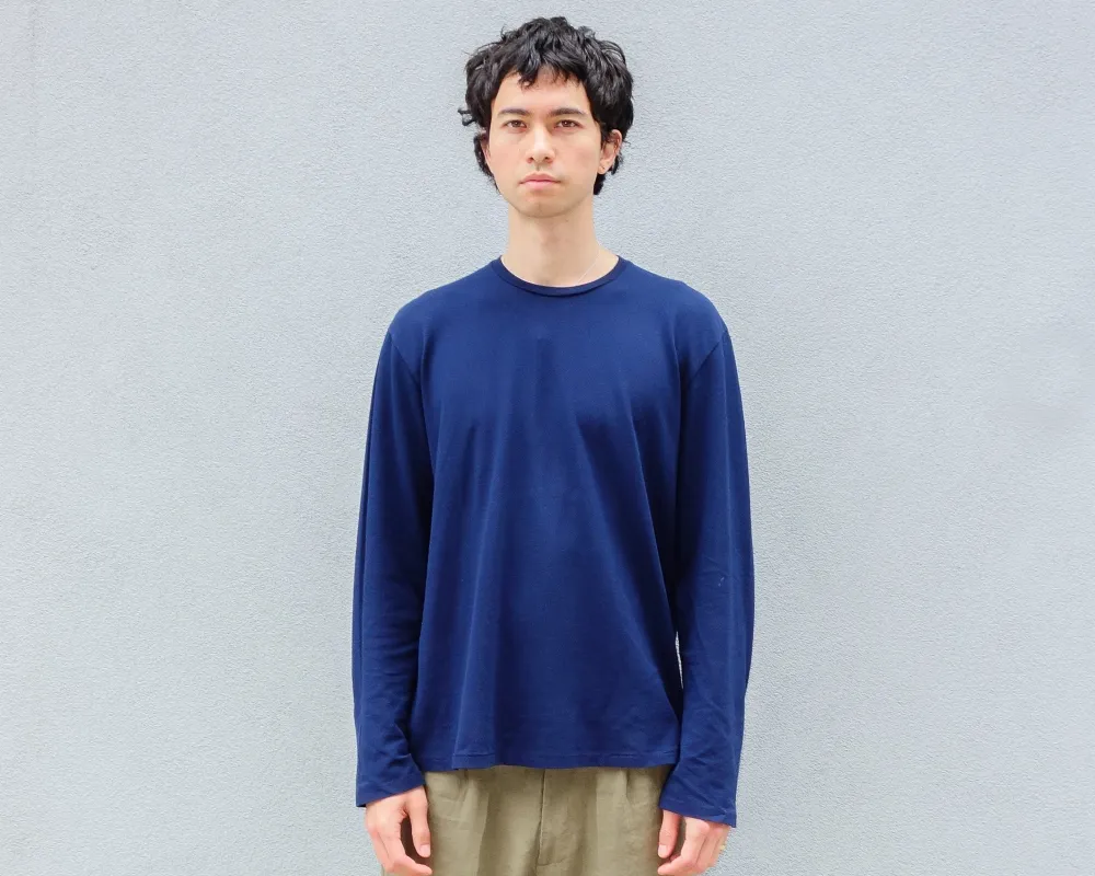 The Pique Long Sleeve, Navy sold by Steven Alan