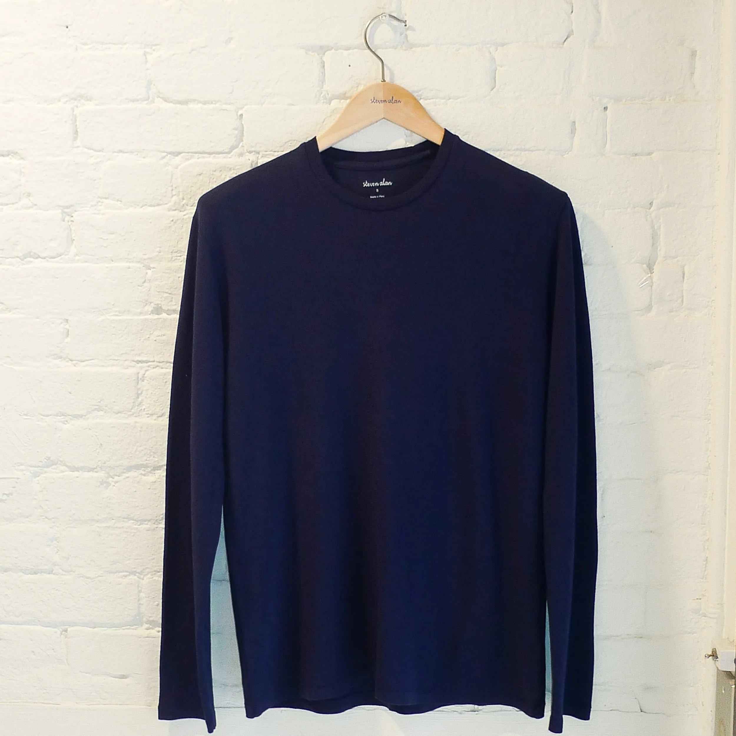 The Pique Long Sleeve, Navy sold by Steven Alan product image thumbnail 2