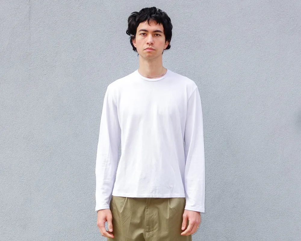 The Pique Long Sleeve, White sold by Steven Alan