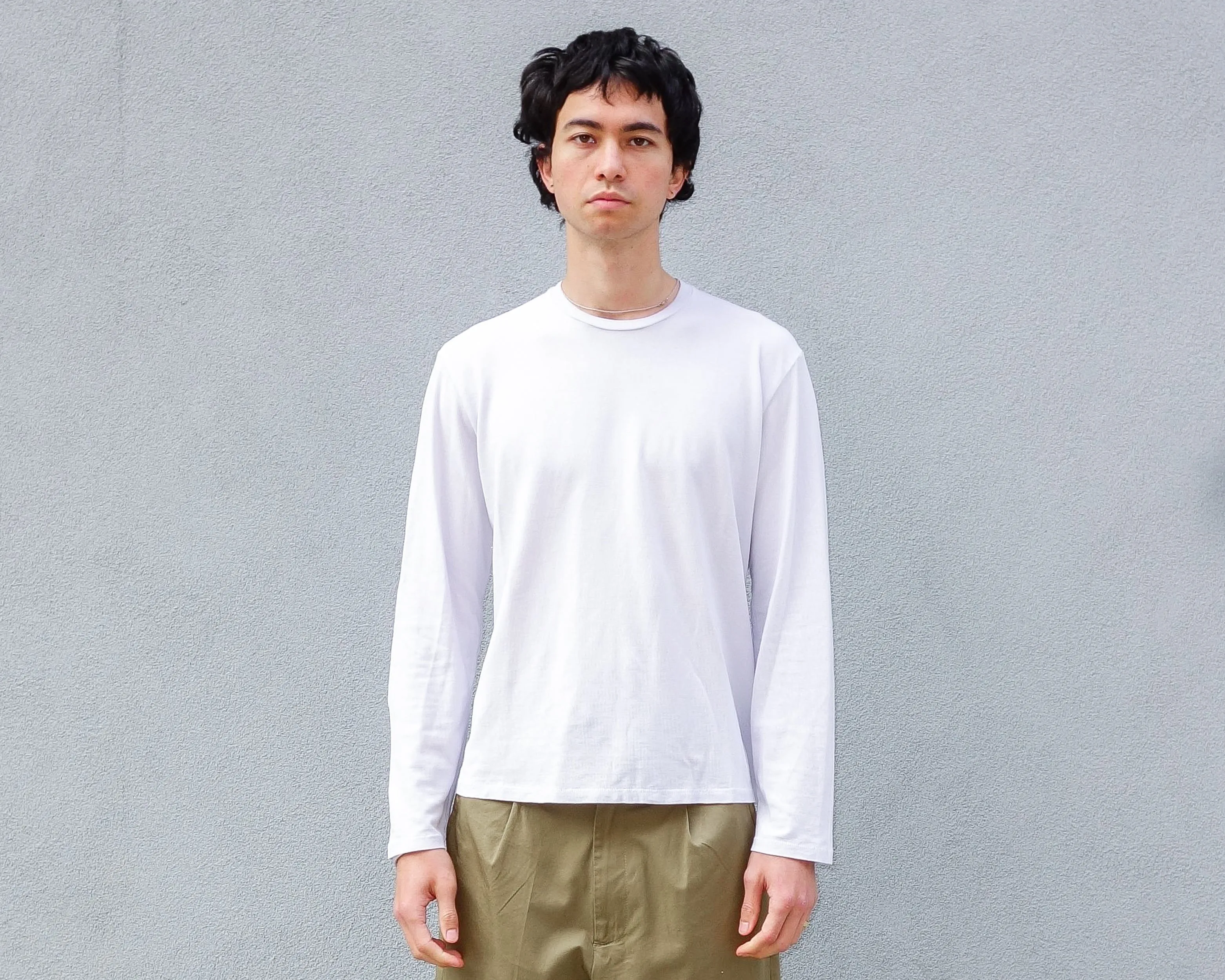 The Pique Long Sleeve, White sold by Steven Alan