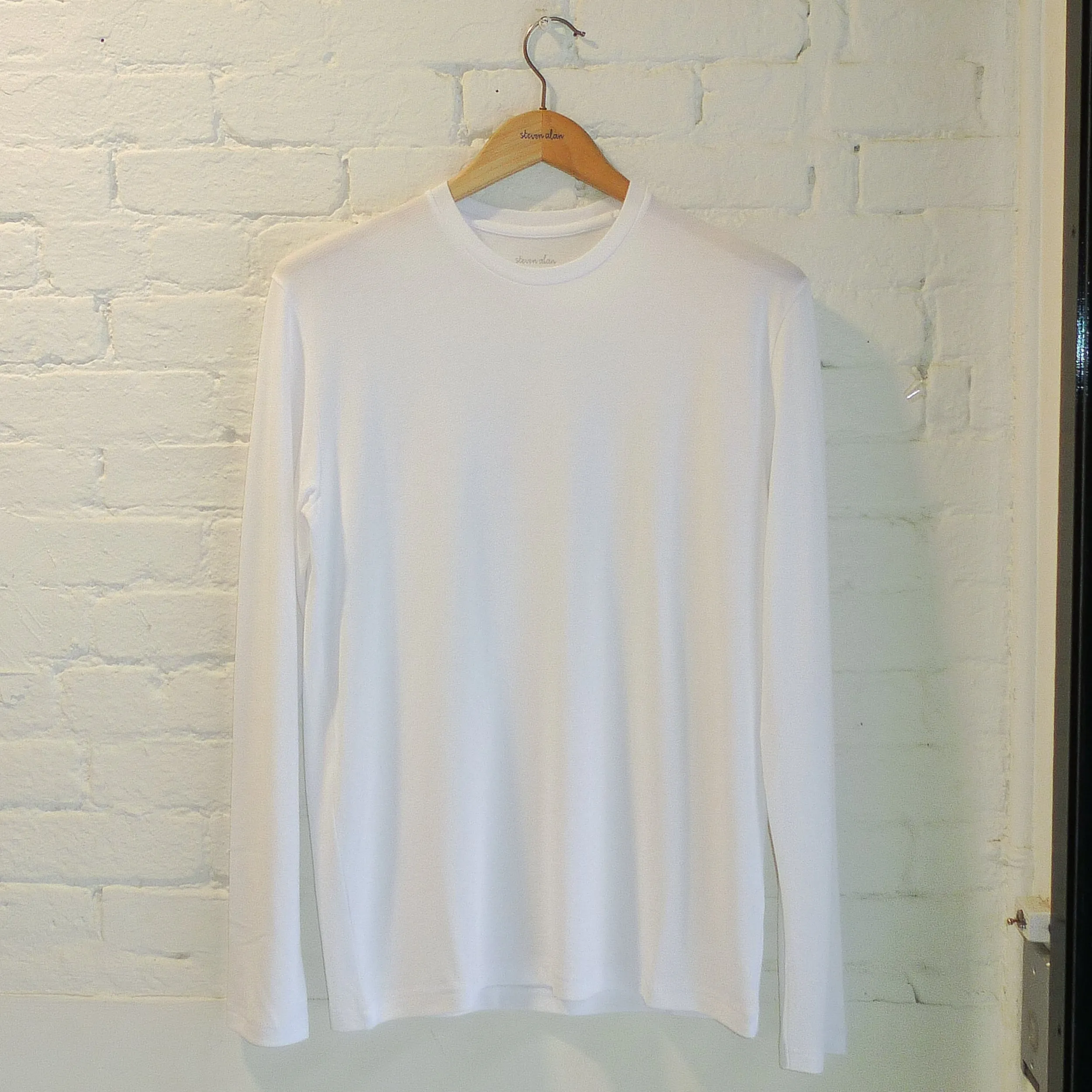 The Pique Long Sleeve, White sold by Steven Alan product image thumbnail 2