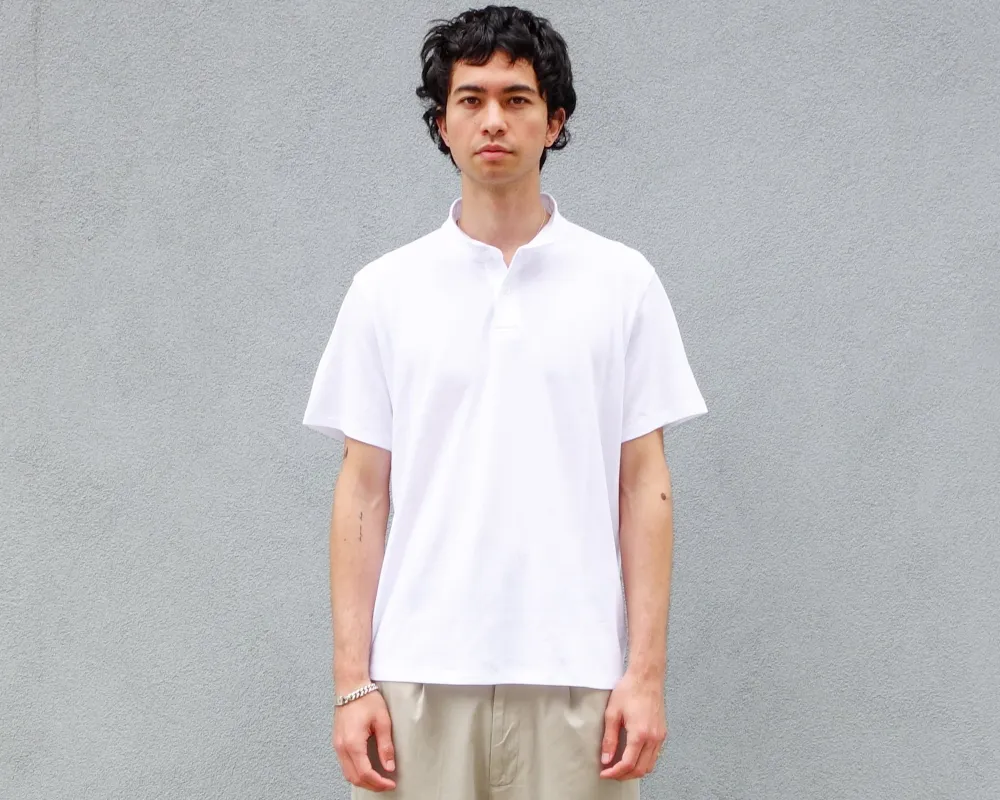 The Cropped Collar Polo, White sold by Steven Alan