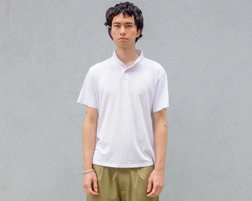 The Cropped Collar Polo, Ultra Pale Lavender sold by Steven Alan